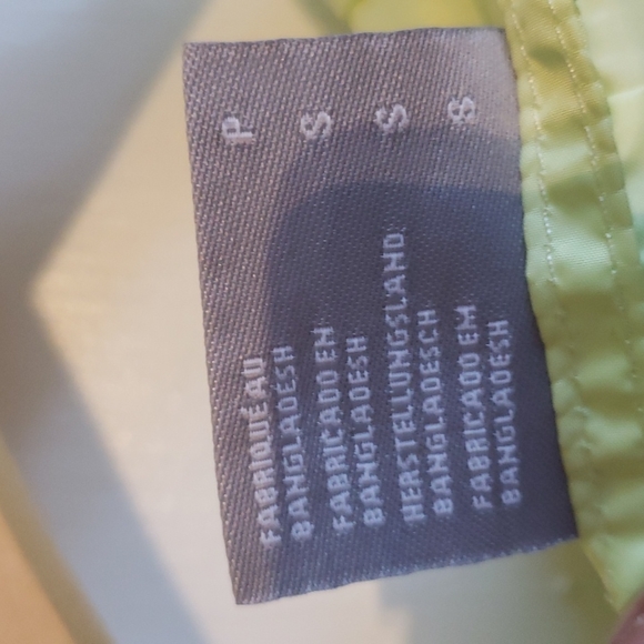 COLUMBIA Lime Green & Gray Zipp Up Hooded Windbreaker Jacket Sz Small - Picture 5 of 7